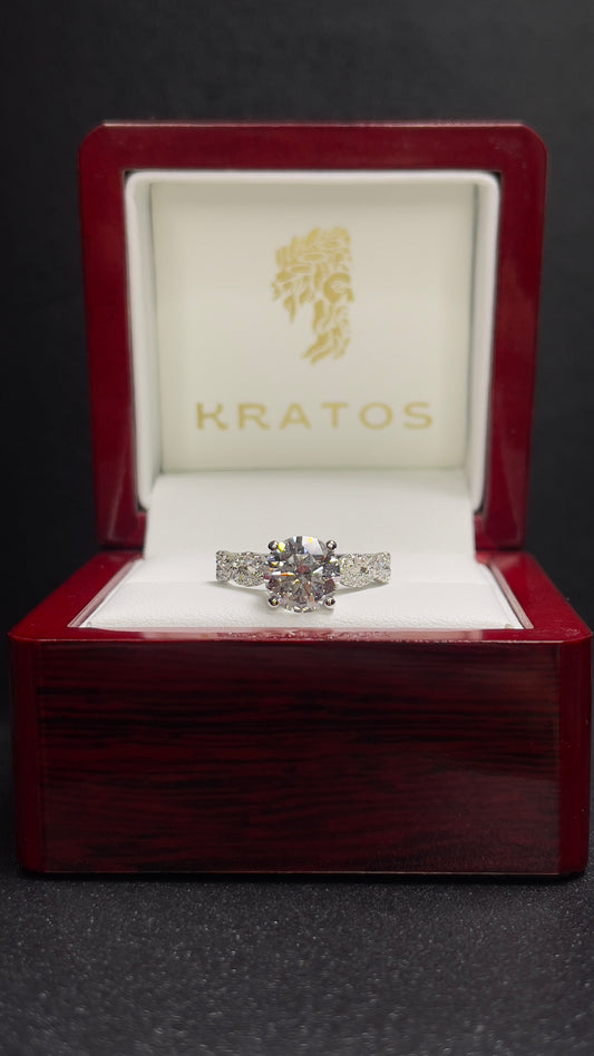 Anillo Trenzado DC 2.1 ct, 44rd .43ct diamantes naturales, 18k