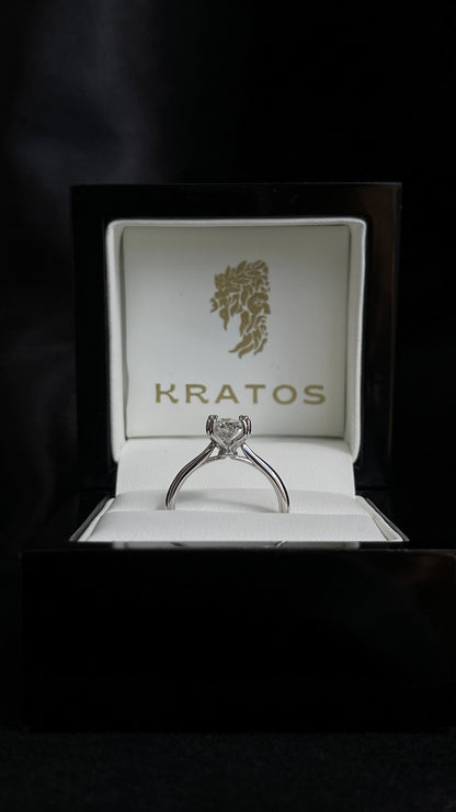 A. Compromiso Solitario Oval Tulip 14K WG 2.03ct