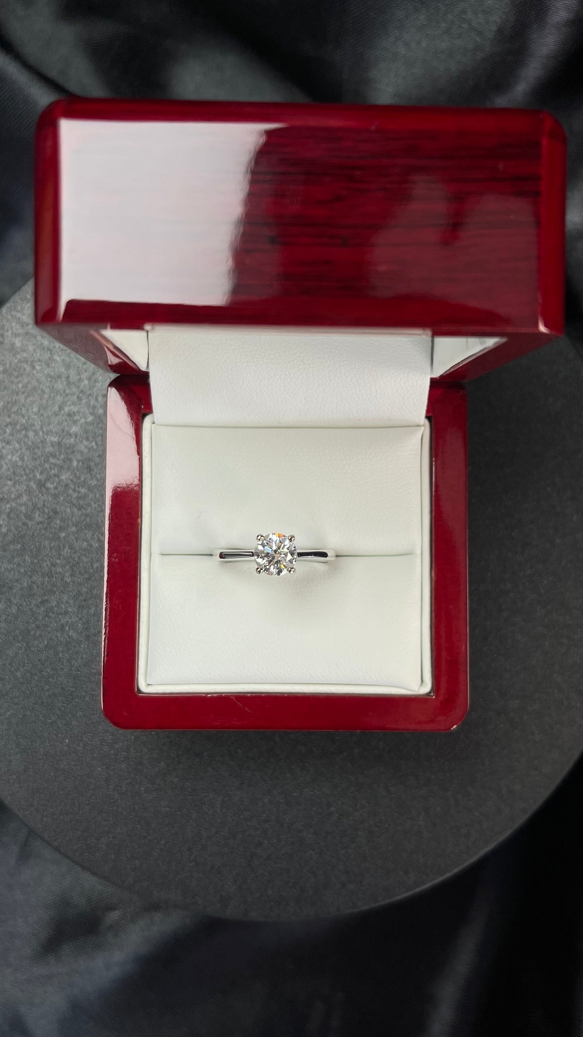 A. Compromiso Redondo 1.02ct, hidden halo 12rd .06ct,  14k, WG