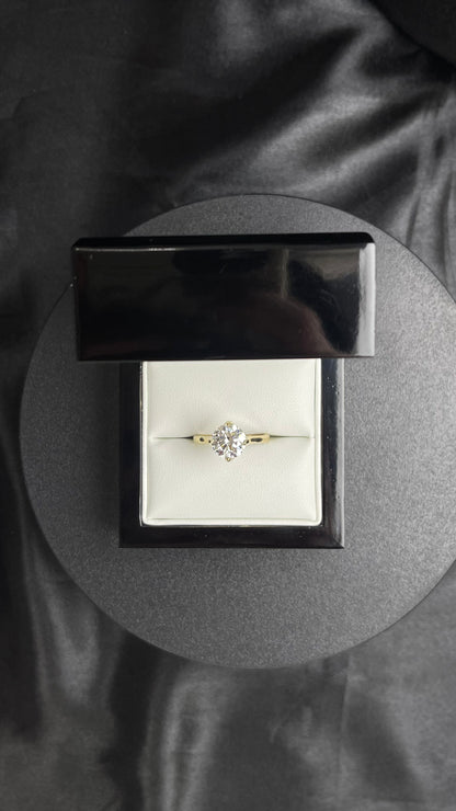 Anillo Compromiso Redondo 2.51ct tulip, 14k YG