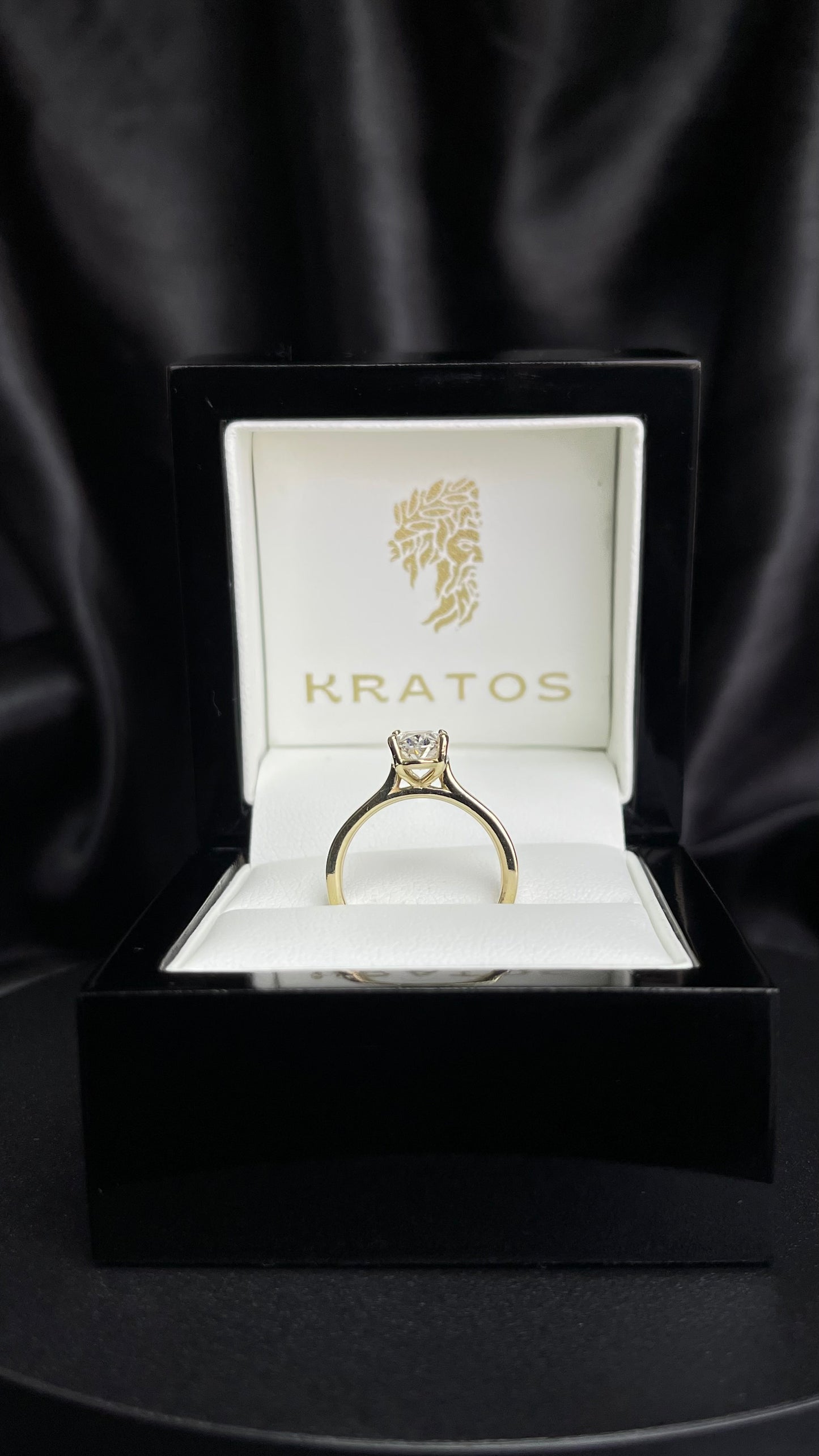 A. Compromiso Oval Solitario 1.51ct 14k YG