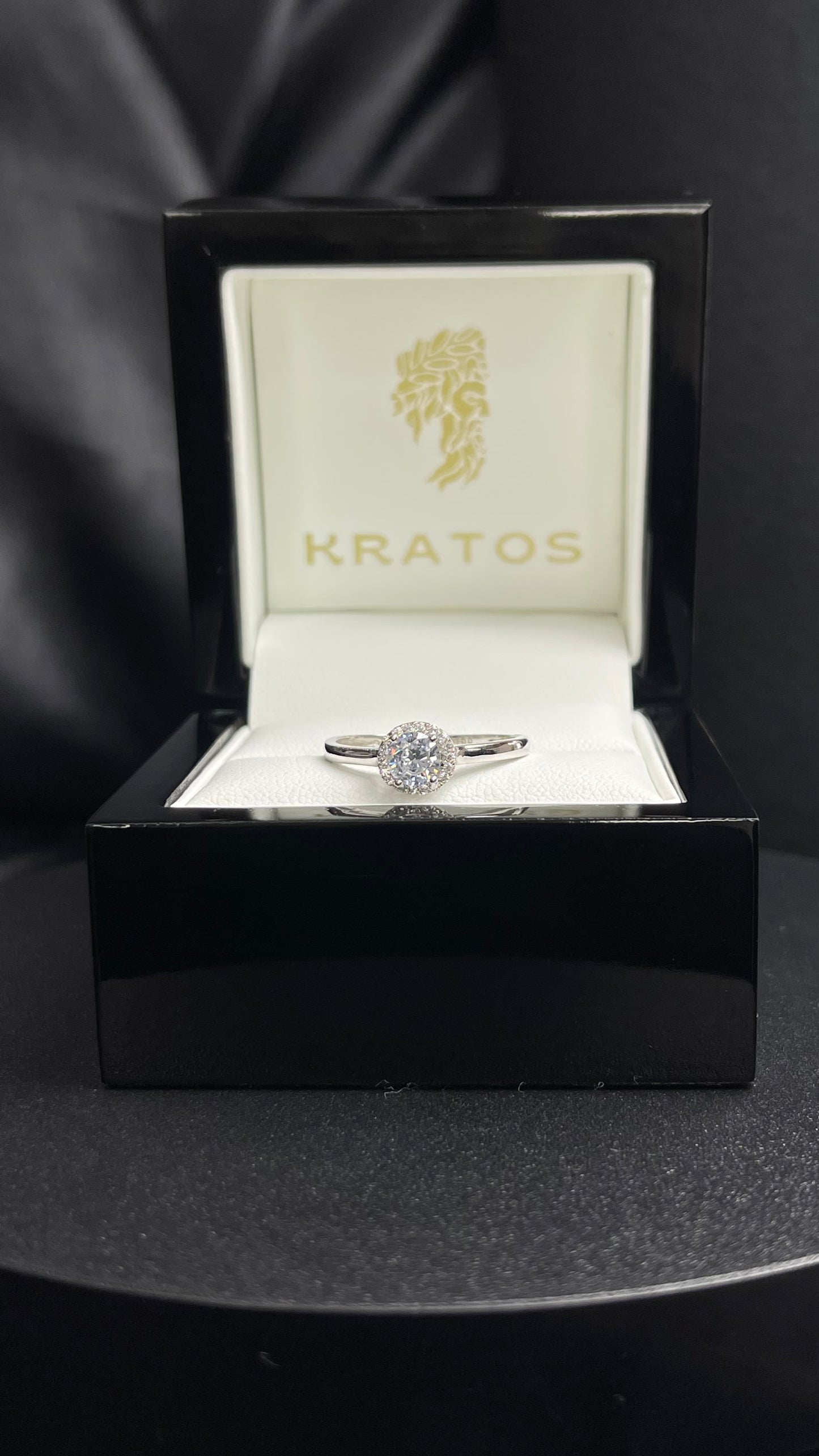 Anillo Compromiso Halo Zirconias