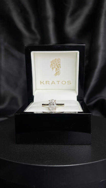 A. Compromiso Oval Solitario 1.51ct 14k YG