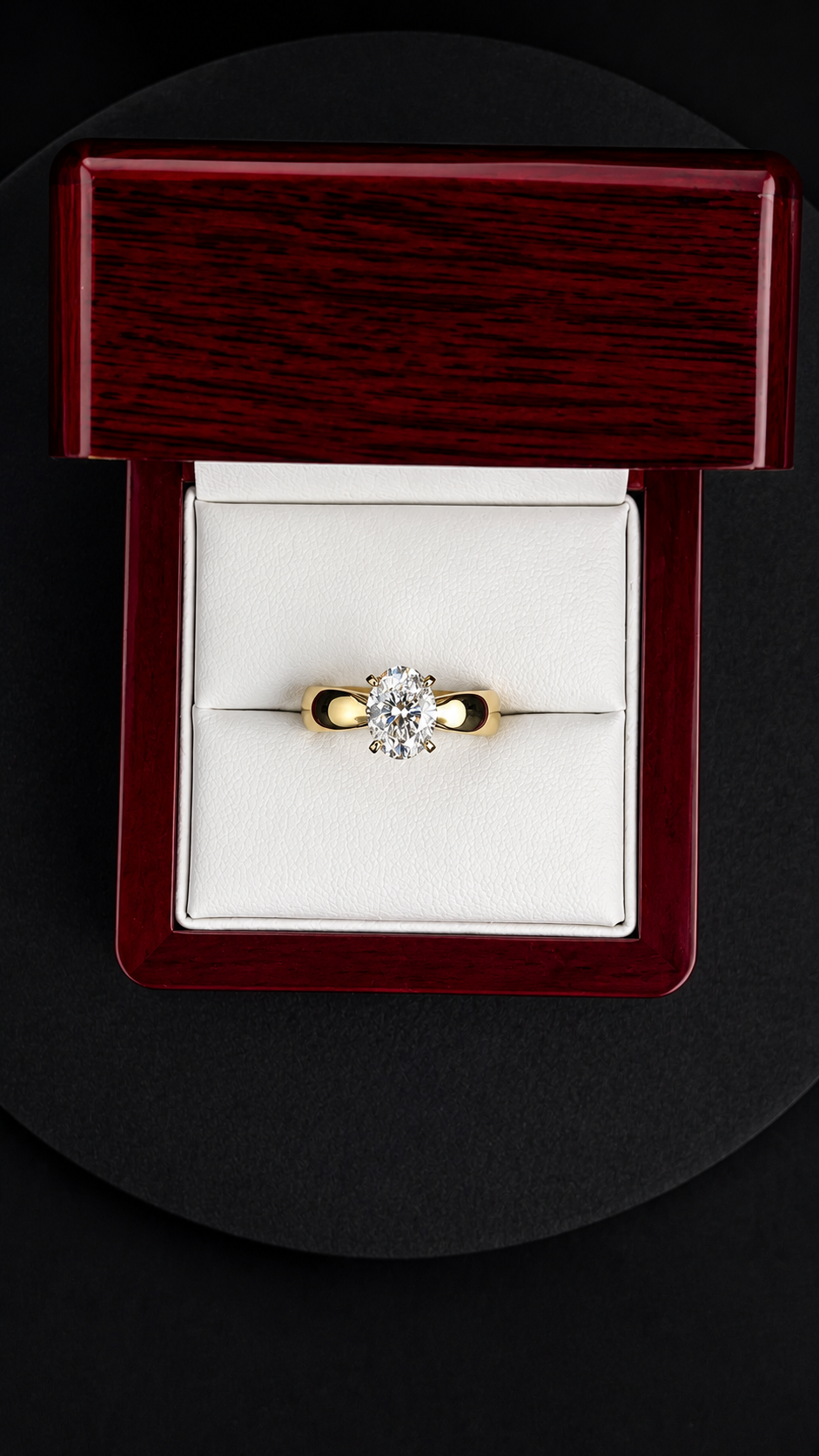 Anillo Solitario Oval 1.52ct, 10k