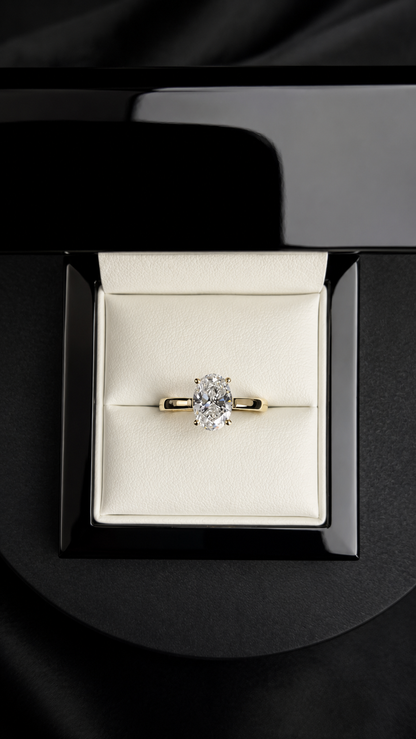 A. Compromiso Oval Solitario 1.51ct 14k YG
