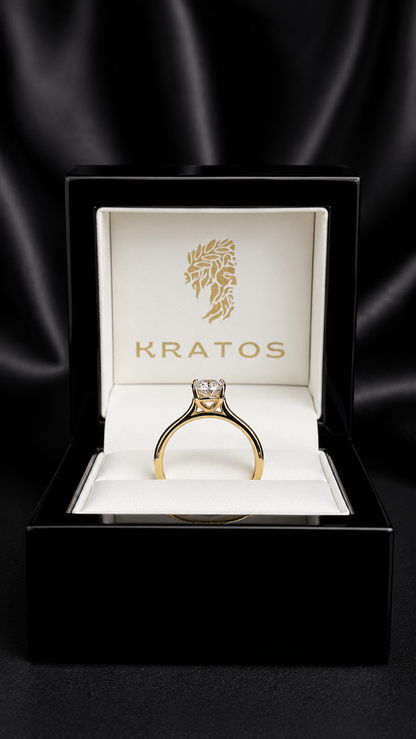 A. Compromiso Oval Solitario 1.51ct 14k YG