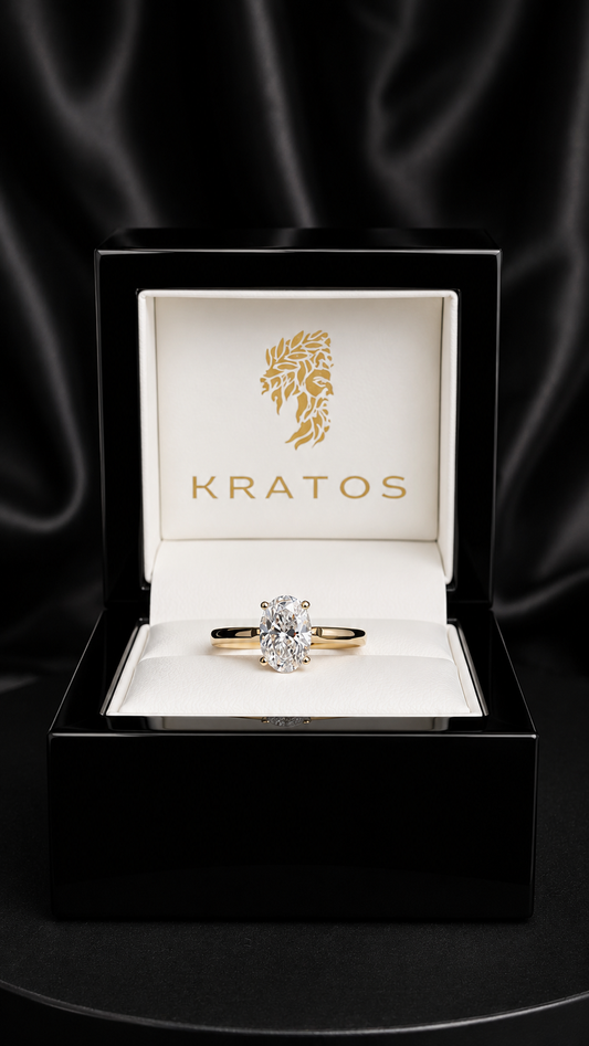 A. Compromiso Oval Solitario 1.51ct 14k YG
