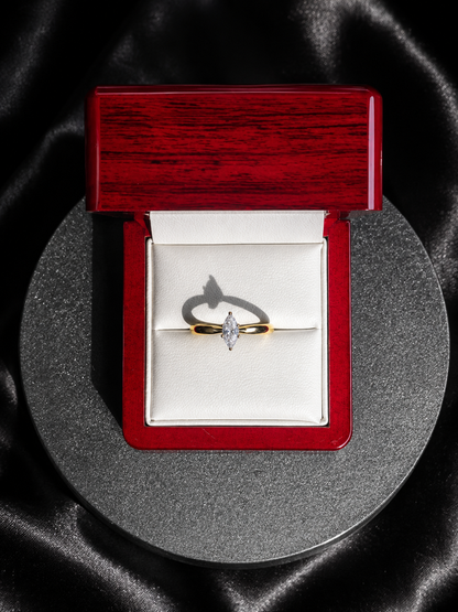 Anillo Compromiso Marquesa Zirconia 14k