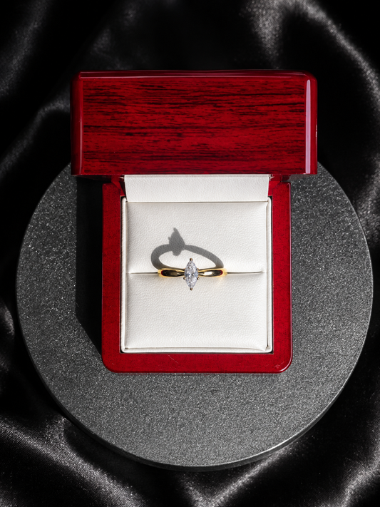 Anillo Compromiso Marquesa Zirconia 14k